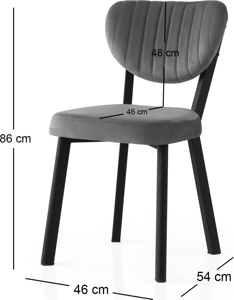 Set karrigash (2 copë), Skye Decor, Beta - 839 V2, ngjyrë e zezë dhe antracit