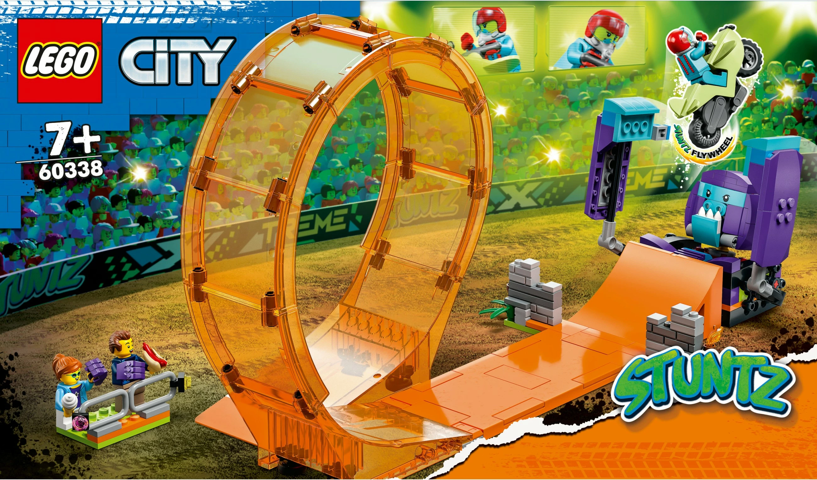 Set ndërtimi LEGO City Smashing Chimpanzee Stunt Loop, 226 pjesë, Multingjyrësh