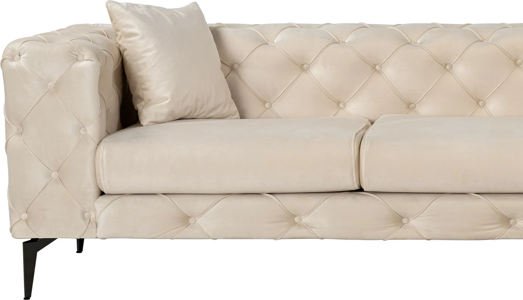 Këndare Atelier del Sofa Como Eco, e djathtë, bezhë dhe e zezë