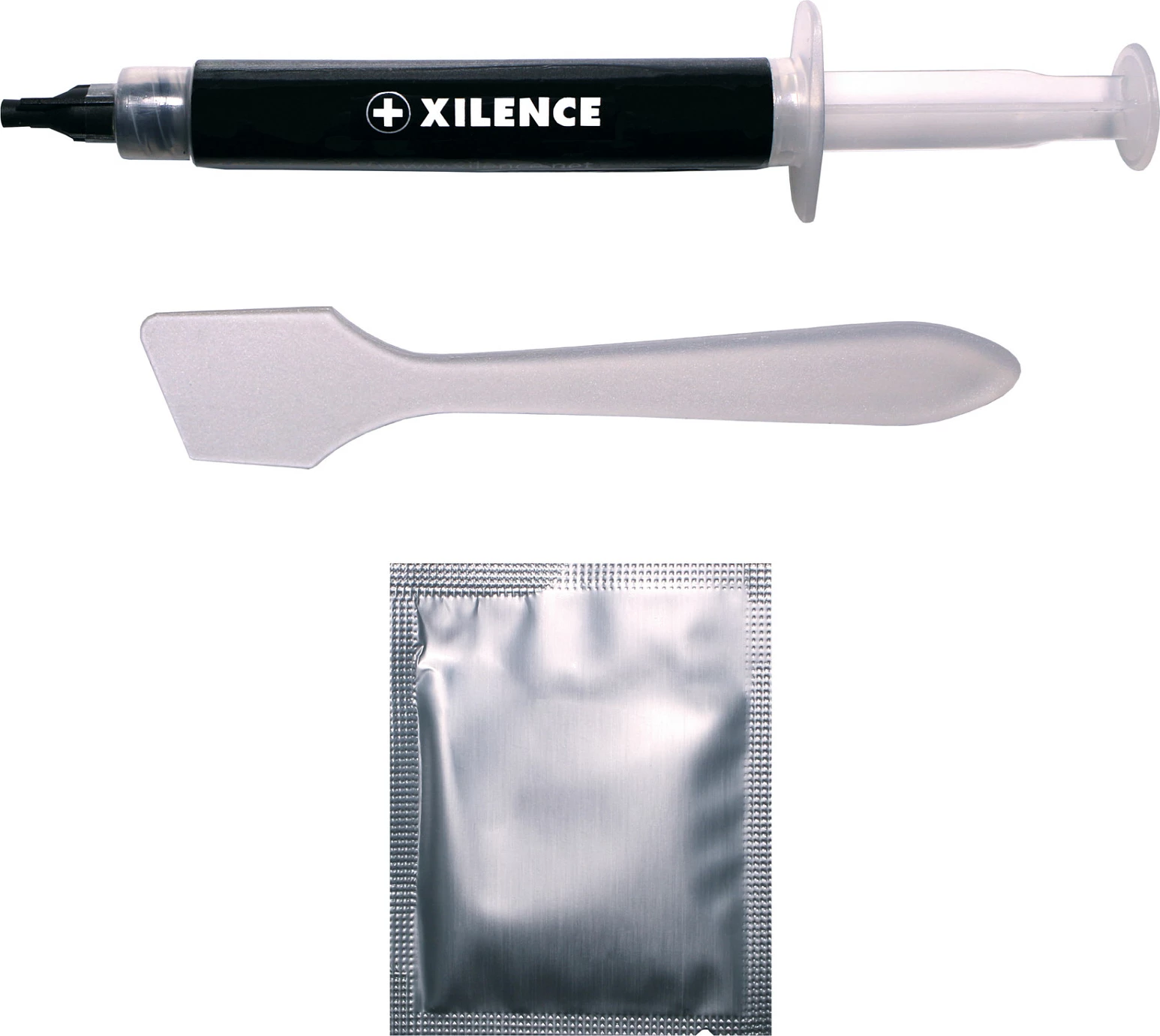 Pastë termike Xilence XZ018, 1.5g, me spatulë dhe pecetë pastrimi, Zi/Bardhë