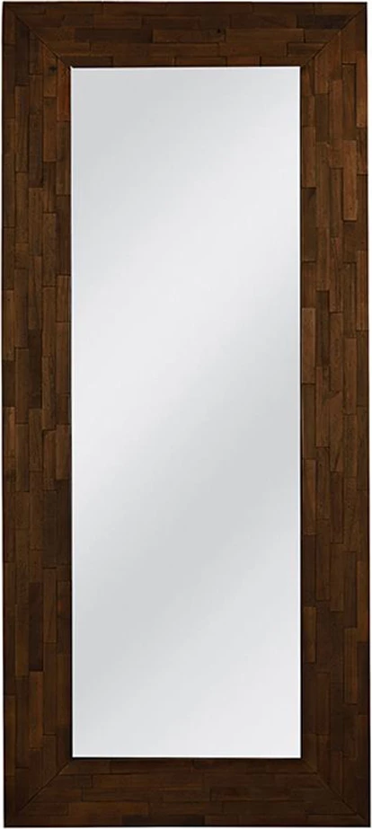 Pasqyrë Woody, ngjyrë kafe, dru paulownia, 80x6x180 cm