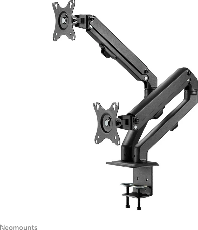 Kasë monitori Neomounts FPMA-D650DBLACK, për 2 ekrane, 17-27 inç, rregullim lartësie, ngjyrë e zezë