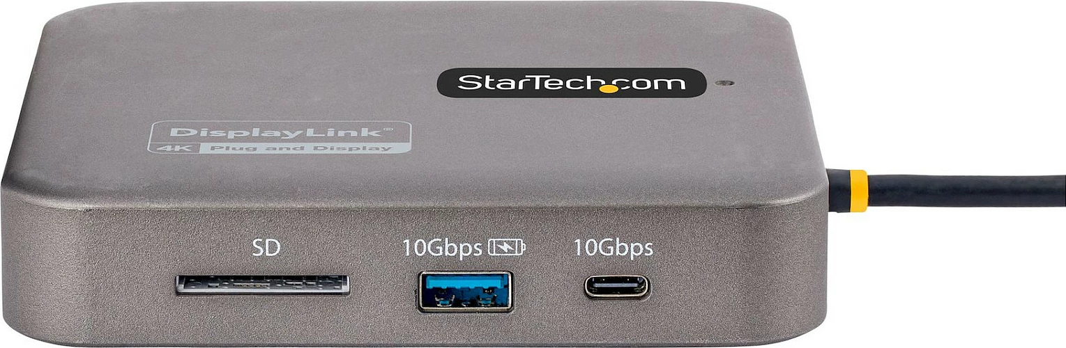 Docking station USB-C StarTech, Dual HDMI 4K 60Hz, USB-A/USB-C 10Gbps, 100W PD, GbE, SD/MMC, Space Gray