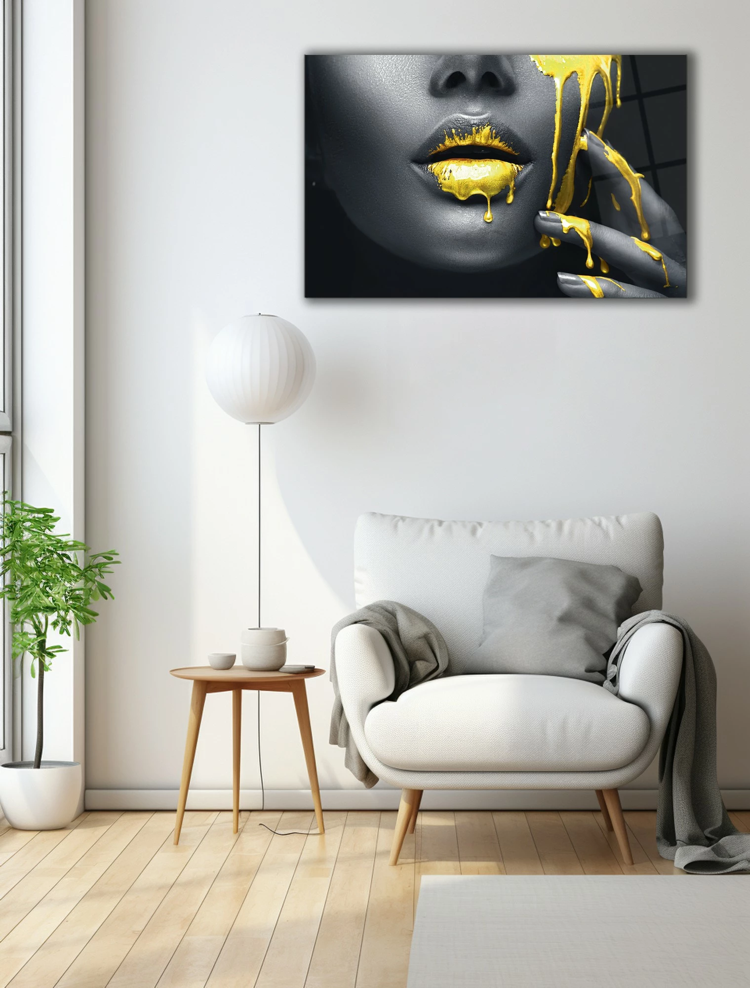 Pikturë dekorative prej xhami të temperuar, Wallity 0523, 72x46cm