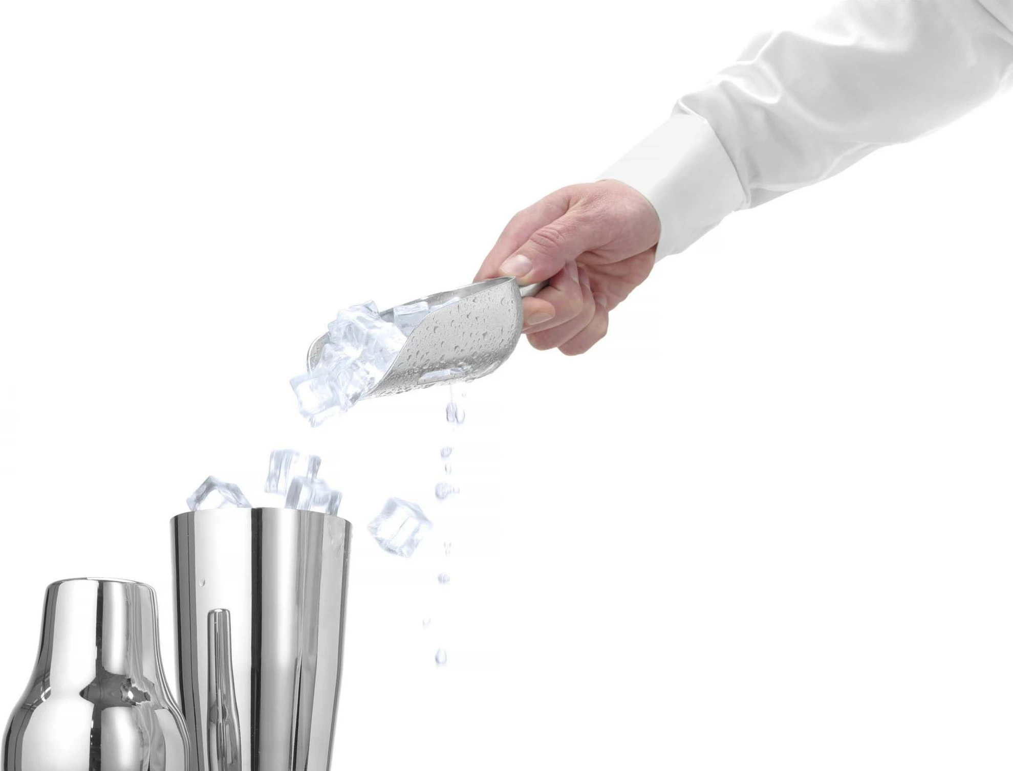 Lopatë akulli alumini me vrima kulluese, Bar Up, 0.35 L, 220x80 mm