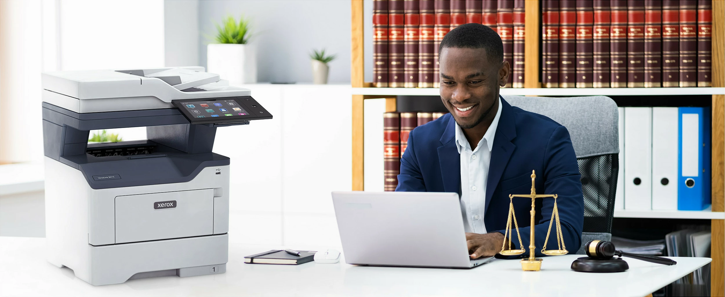 Printer multifunksional Xerox VersaLink B415DN, mono, USB/LAN, skanim/kopje/faks, duplex, gri/kaltër