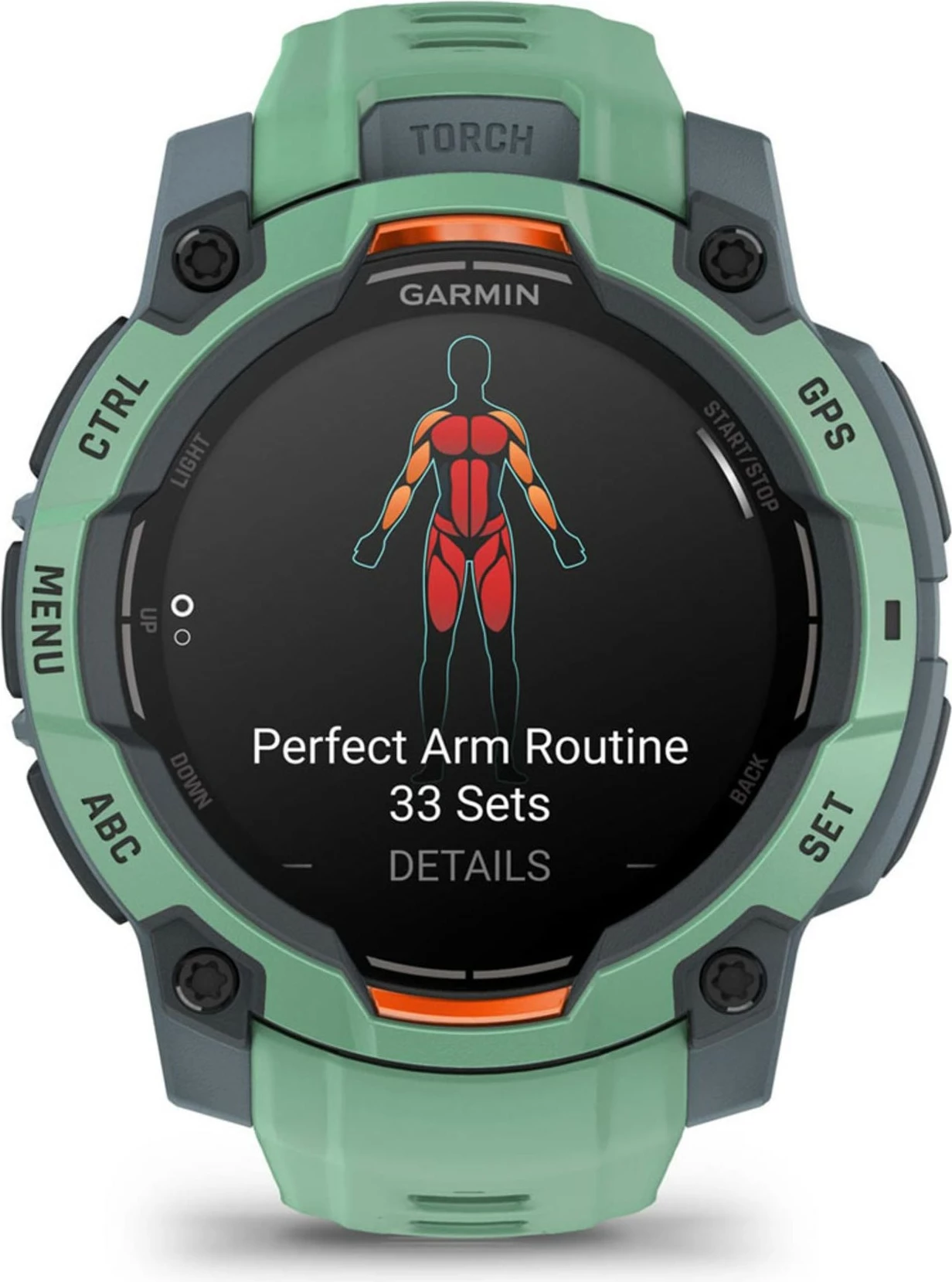 Smartwatch Garmin Instinct 3 AMOLED, 4GB, GPS, Ekran 1.2 inç, jeshile