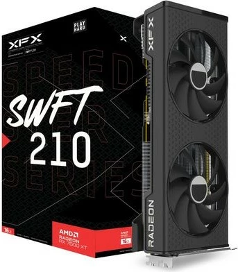 Kartë grafike XFX RX 7600 XT SWFT210 GAMING 16GB GDDR6 e zezë