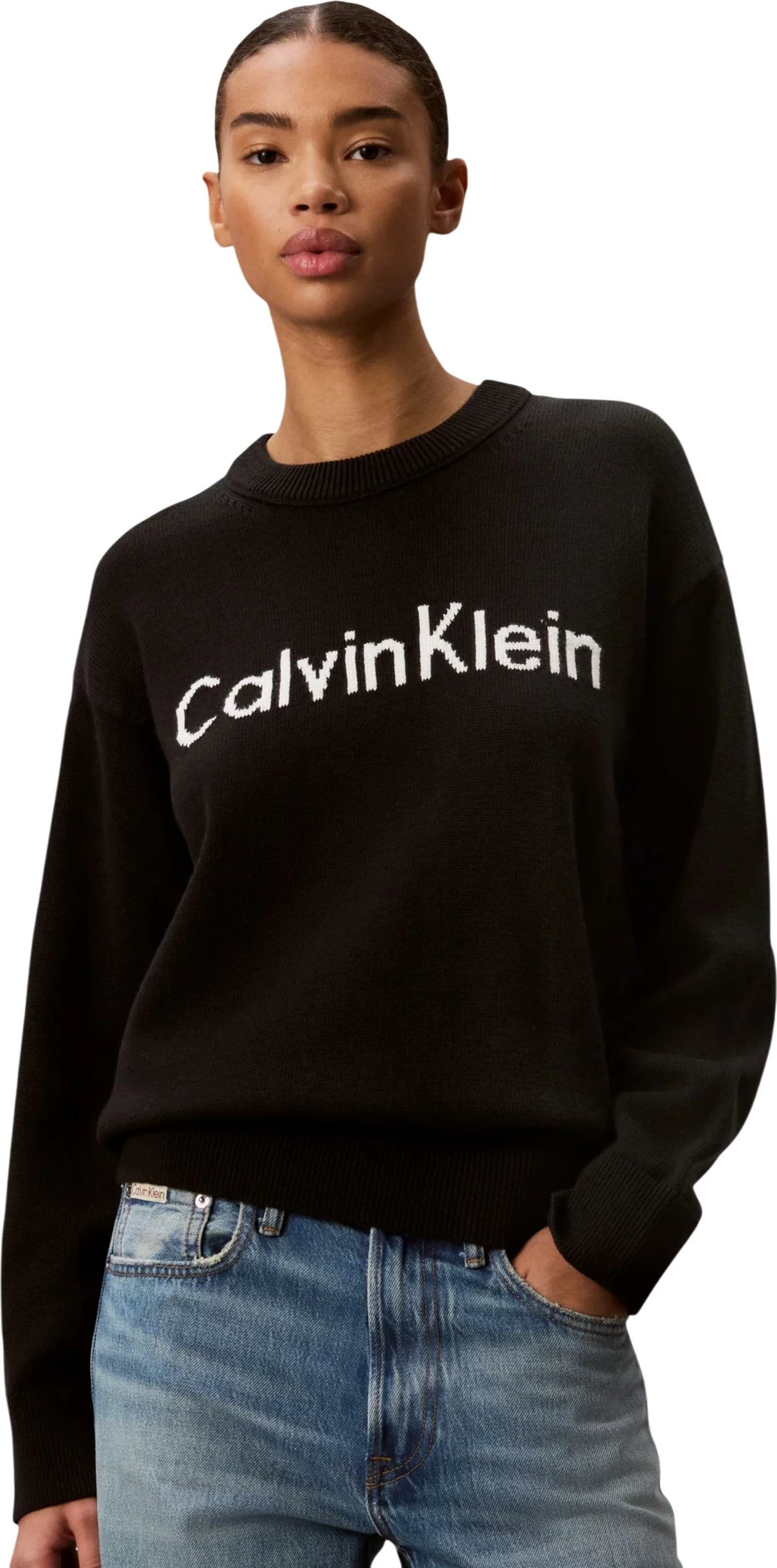 Xhemper për femra Calvin Klein Jeans LV044G313G, i zi