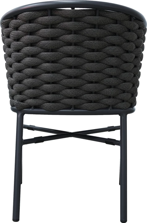 Karrige alumini Noevo e grumbullueshme, kornizë dhe jastëk gri, 57x62x77cm