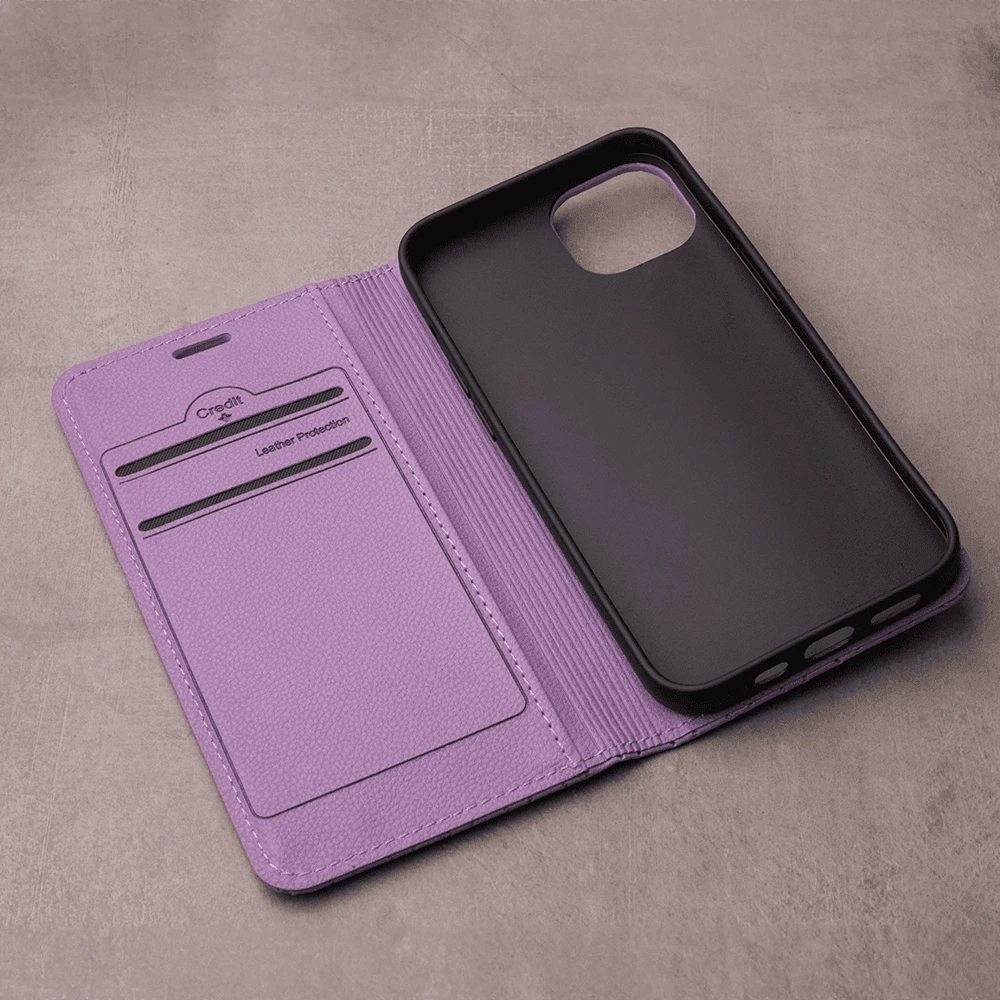 Mbështjellës ONASI Flip Cover Karo MPN 23373 për Xiaomi Redmi 14C / Poco C75, violet