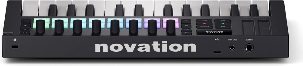MIDI keyboard Novation Launchkey Mini 25 MK4, 25 taste, 16 pads RGB, Ekran OLED, i zi