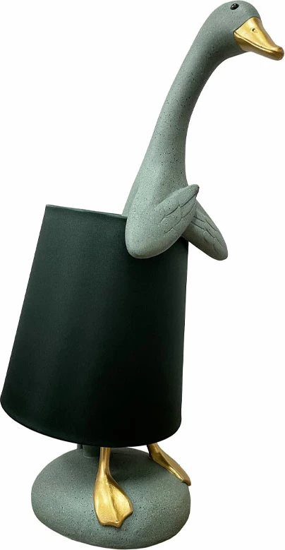 Llambë tavoline QUACK A, polirezine, ngjyrë mente, ari, jeshile e errët, 37x23x57.5cm