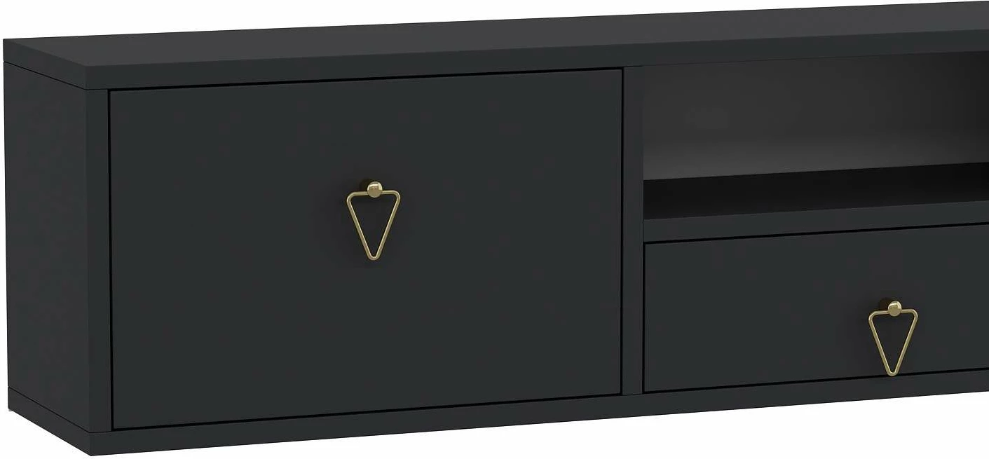 Komodë TV Skye Decor, anthracite, gold, 1303-DROP-1