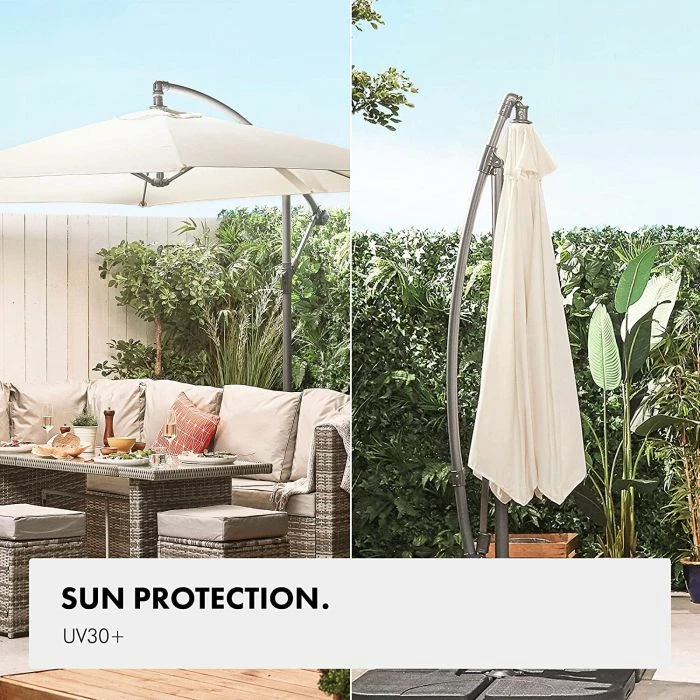 Çadër dielli VONHAUS 2522063 3m UV30+ me krah anësor, bezhë