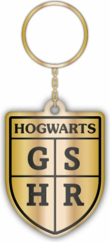 Set dhuratë fletore + stilolaps BLUE SKY Harry Potter Hogwarts Crest 16 x 9 cm, me zinxhir çelësash, i zi/ari