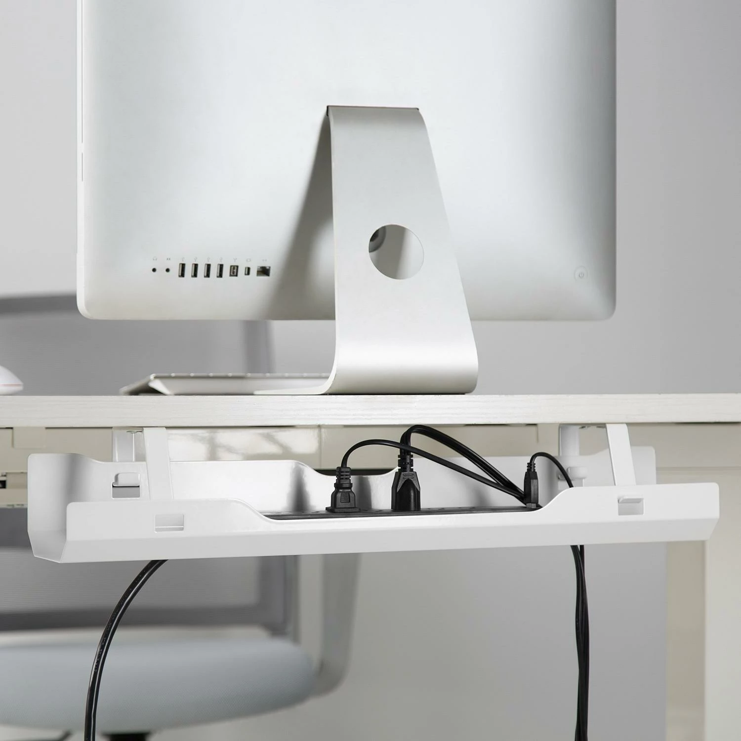 Organizator kabllosh Ergo Office ER-431W 60 cm, i bardhë, 1 copë