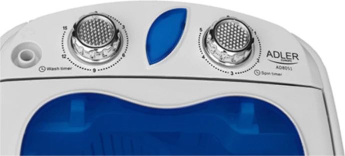 Mini makinë larëse ADLER AD8051 me shtrydhje 3 kg/1 kg, bardhë/kaltër