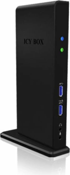Stacion dokimi USB 3.0 ICYBOX IB-DK2241AC, HDMI, DVI-I, Gigabit LAN, 2x USB 3.0 + 4x USB 2.0, i zi