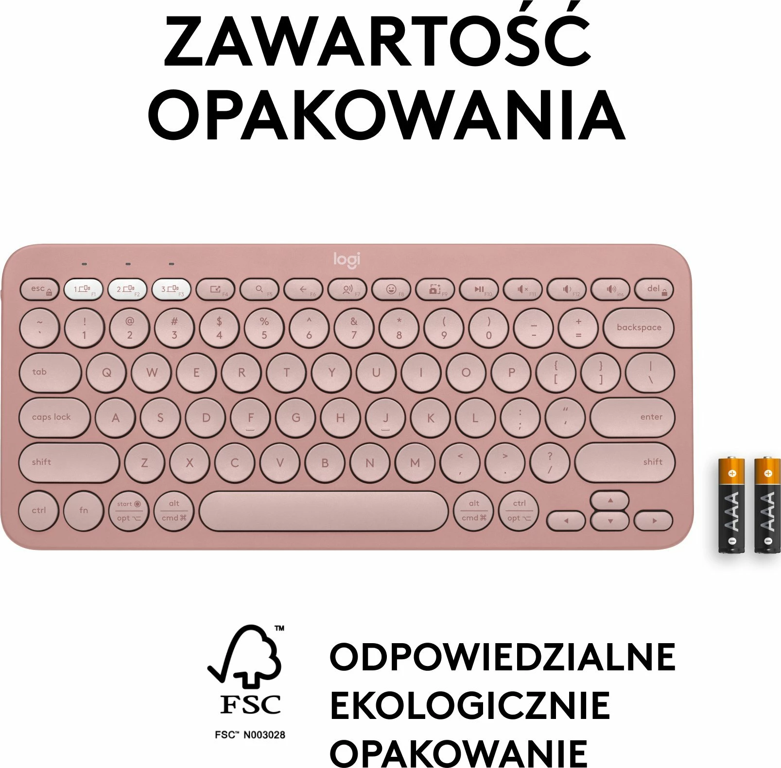 Tastierë wireless Logitech Pebble Keys 2 K380s (920-011853), Bluetooth, US INTL layout, Pink