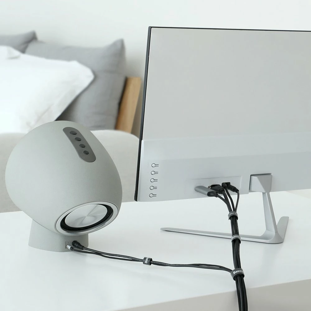 Shirit velcro Baseus ACMGT-E01 për organizim kabllosh, 1m, i zi