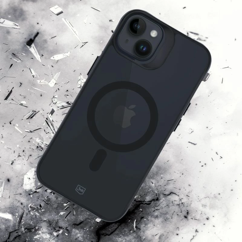 Kapak telefoni 3mk Smoke MagCase me MagSafe për iPhone 14 Plus, gjysmë-transparent