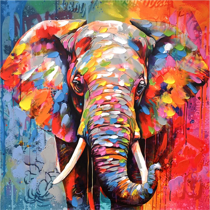 Pikturë kanavacë elefant Inart 80x3x80cm