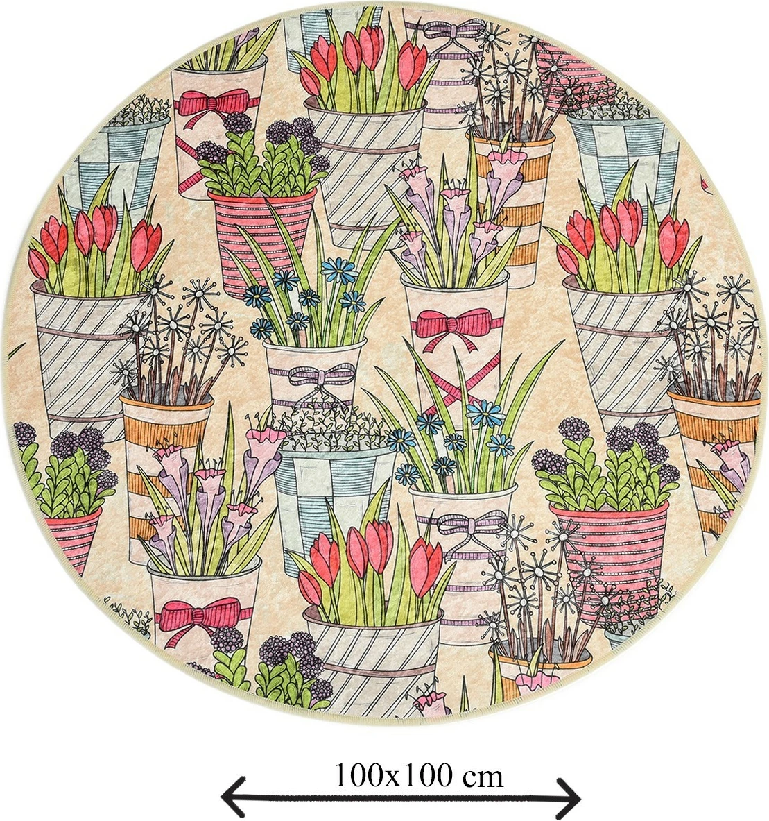 Tapet banjoje Mijölnir, Flowerpot Djt, shumëngjyrësh, 100cm