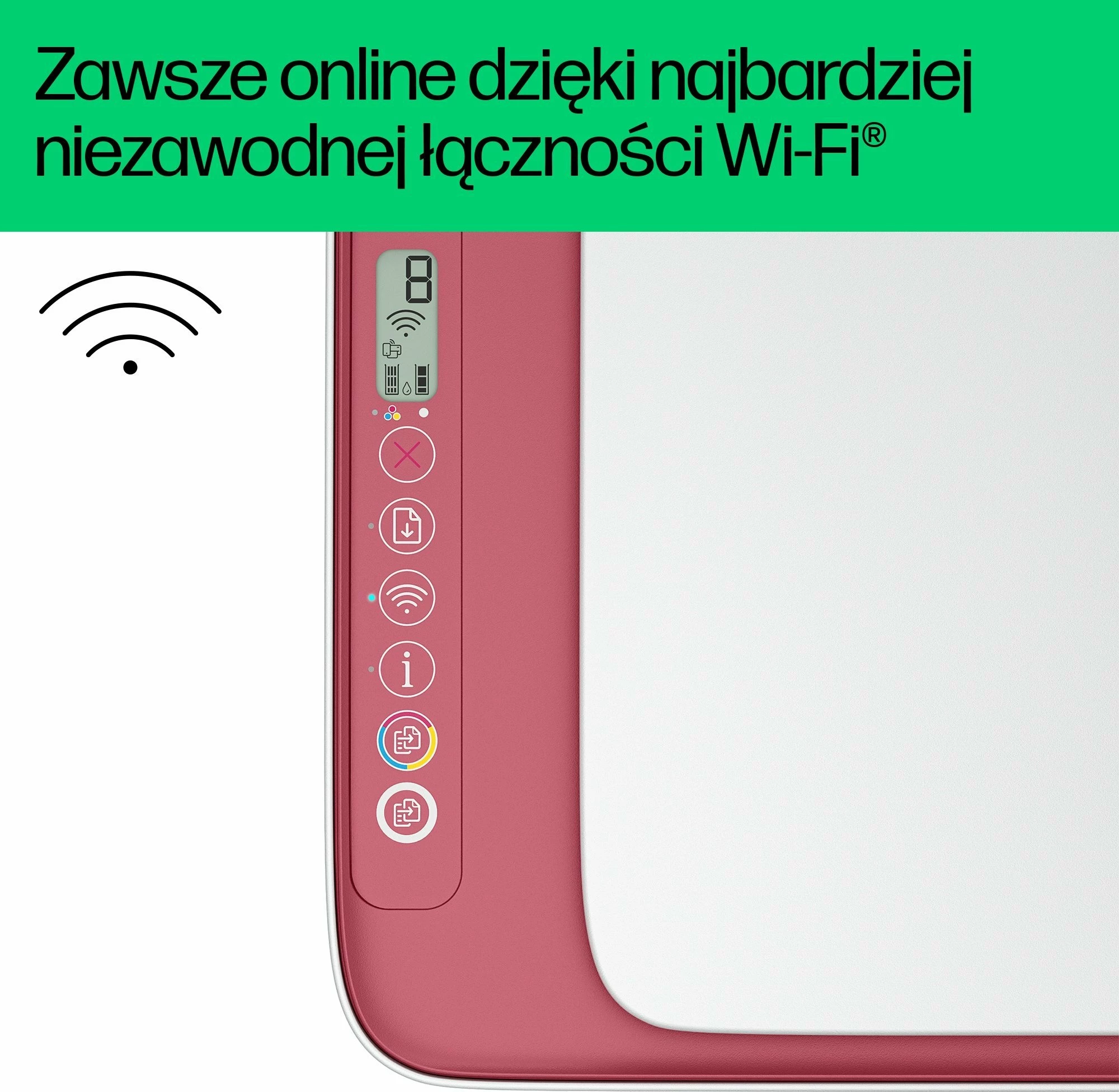 Printer multifunksional inkjet HP DeskJet 2823e 588R6B, A4, Wi‑Fi, USB, bardhë/rozë