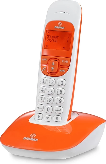 Telefon fiks pa kabllo Brondi Nice, portokalli