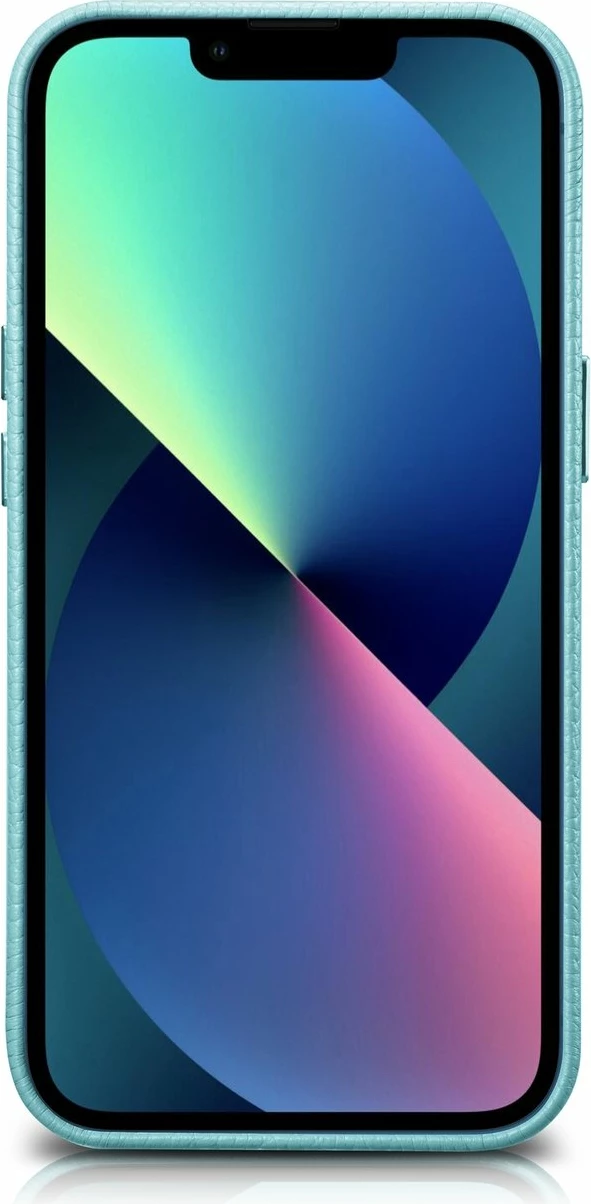 Mbështjellës iCarer Litchi Premium për iPhone 14, lëkurë natyrale, MagSafe, Jeshil