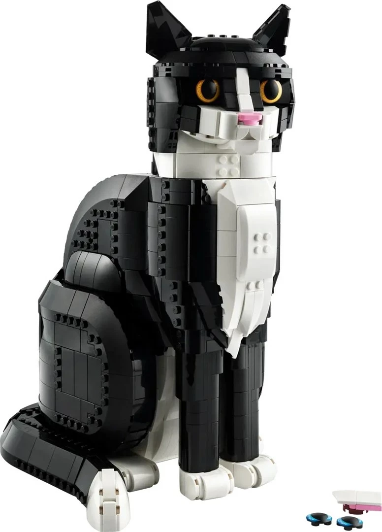 Set LEGO IDEAS 21349 Tuxedo Cat, për të rritur, Bardhë e Zi