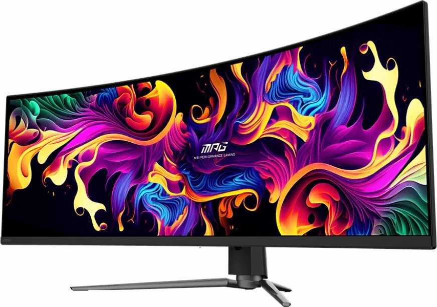 Monitor gaming MSI MPG 491CQP QD-OLED 49\" DQHD 5120x1440 144Hz i lakuar, i zi