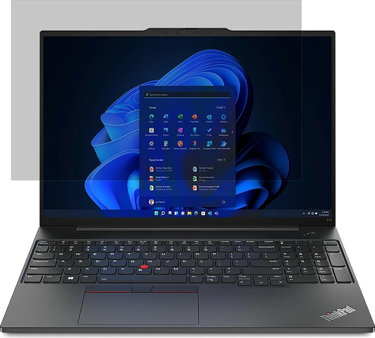 Filtër privatësie për ekran laptopi Lenovo 4XJ1U03939, 16", 16:10, pa kornizë, për P16/T16 Gen1