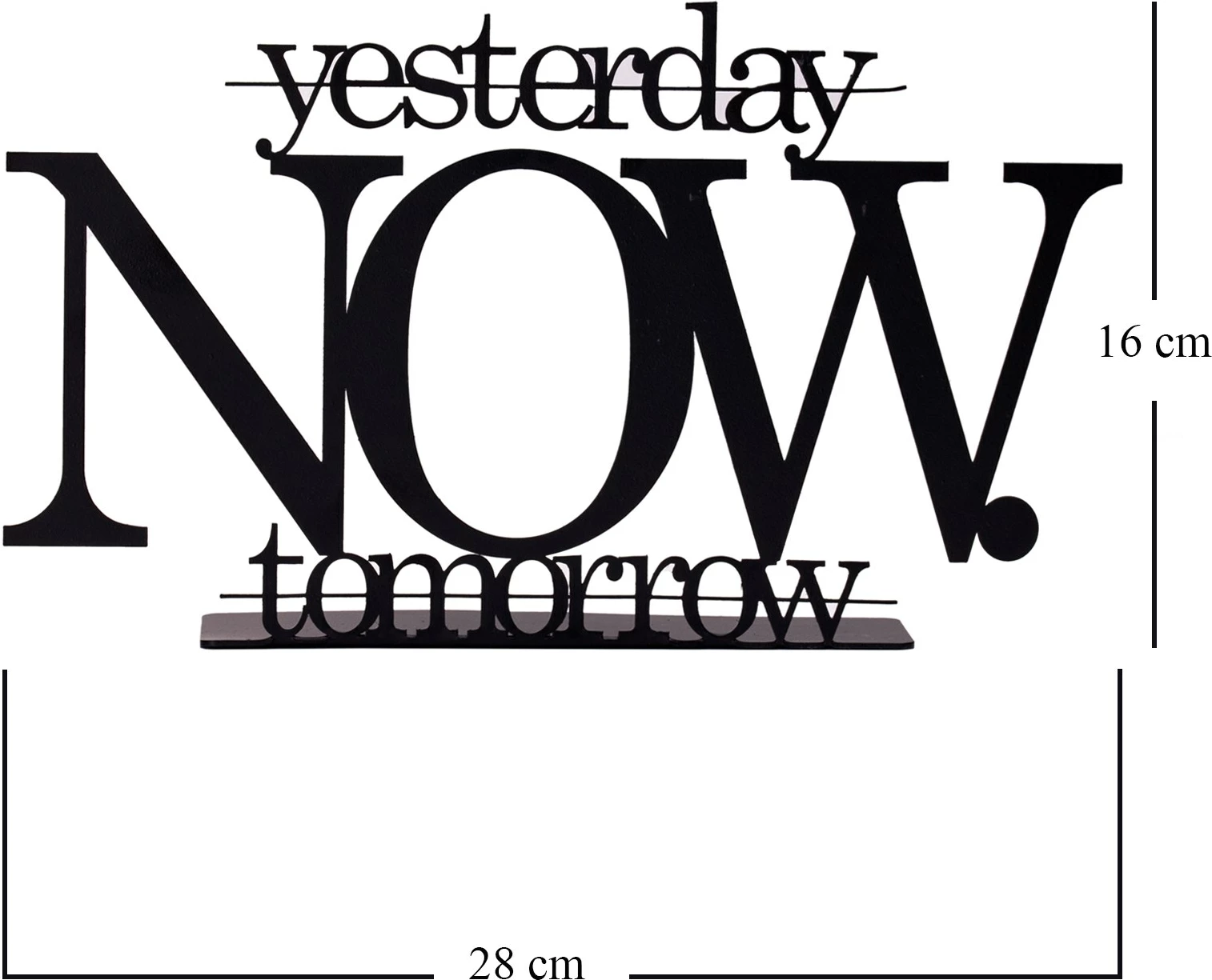 Objekt dekorativ Aberto Design, Now Tomorrow, ngjyrë e zezë