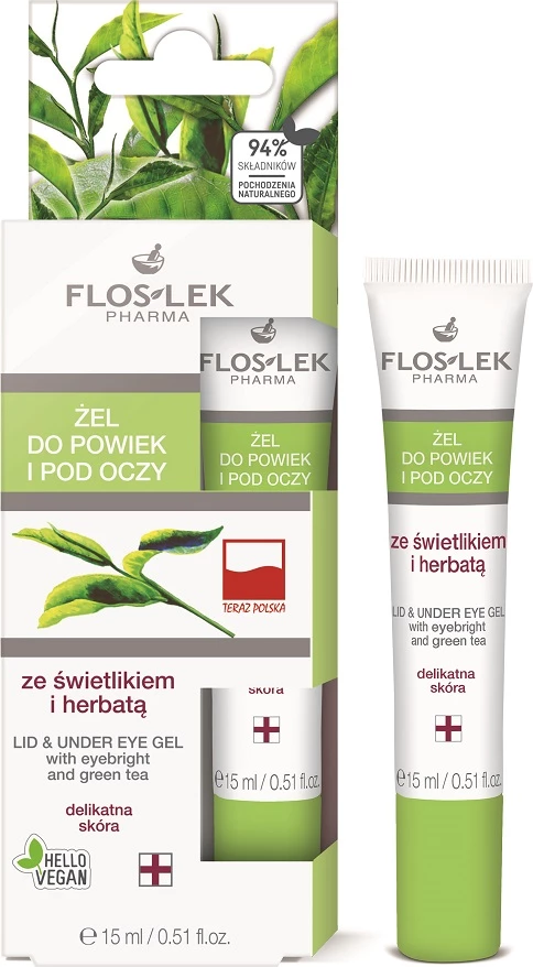 Xhel për qepallat dhe poshtë syve për femra Floslek 15ml