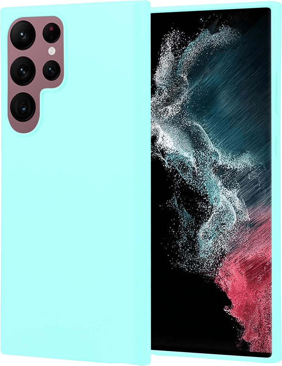 Mbështjellës silikoni Goospery Soft Feeling për Samsung Galaxy S23 Ultra 5G, mint