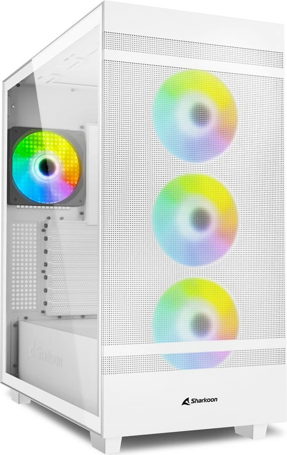 Kasë Sharkoon Rebel C50 RGB midi, e bardhë