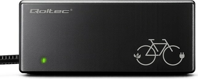 Karikues biçikletë elektrike Qoltec 52614 42V 2A për bateri 36V Mi4 magnetik IP54, i zi + kabllo rryme