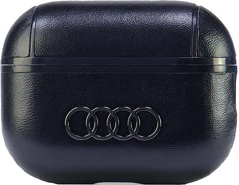 Mbështjellës Audi Leather Big Logo për AirPods Pro 2, i zi