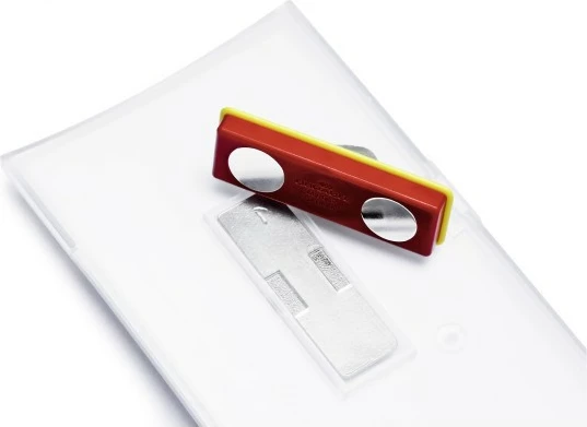 Badge Durable Click Fold, 75x40mm, 10 copë, transparent