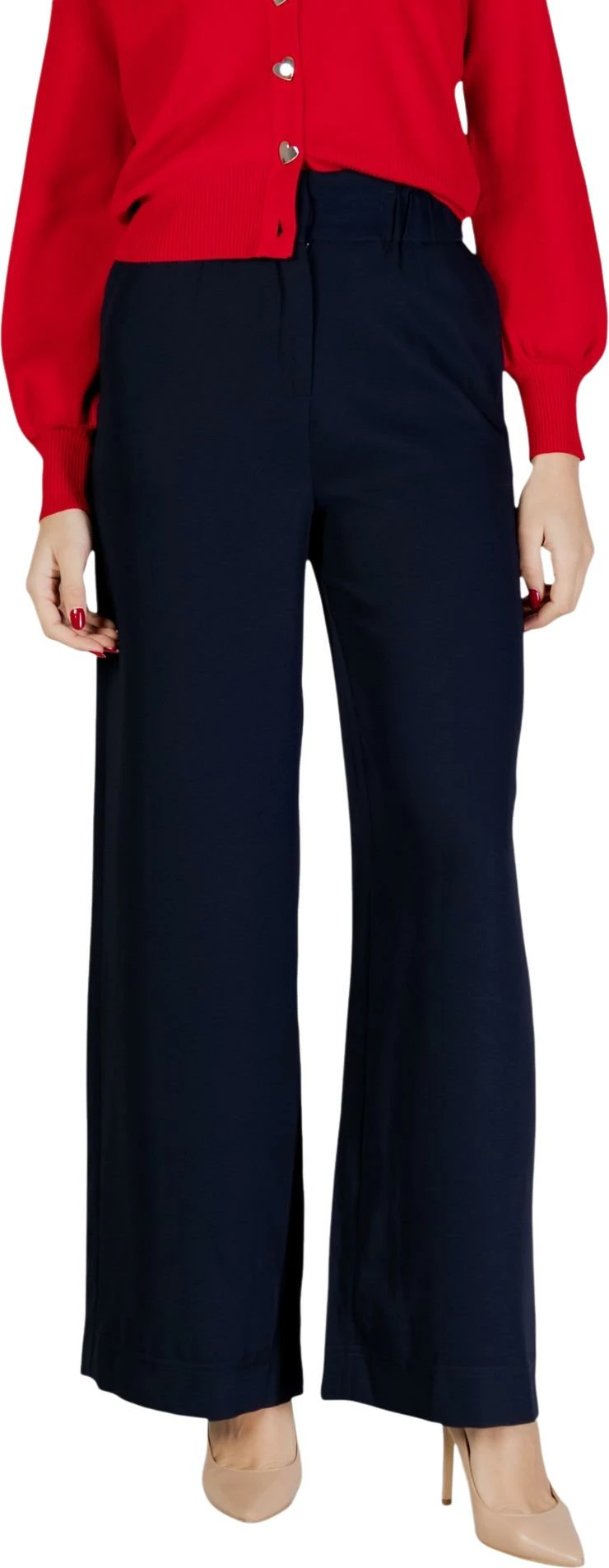 Pantallona palazzo Morgan De Toi 242-PBIRD për femra, blu navy [Madhësia: 36]