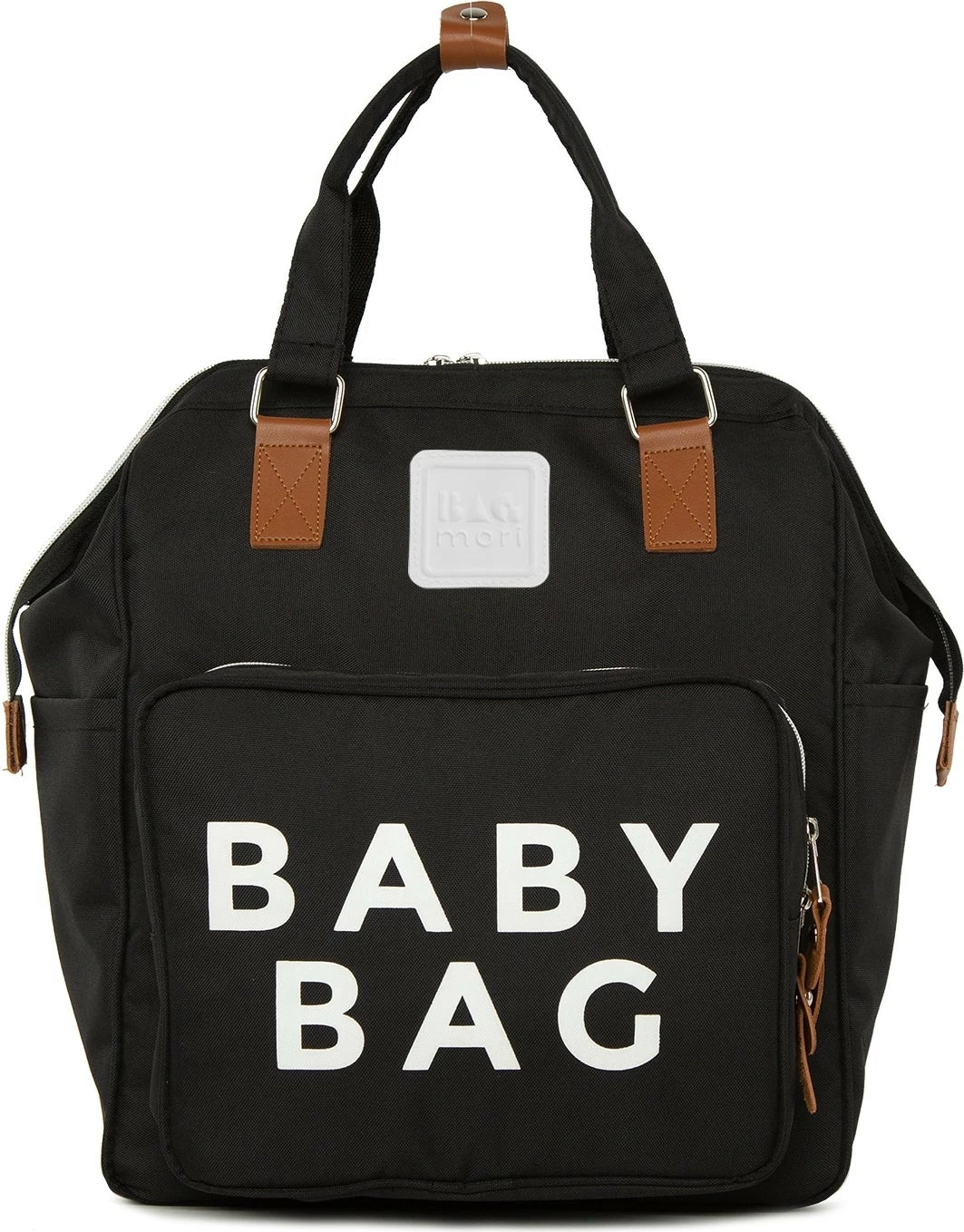 Çantë për pelena, ngjyrë e zezë, camel, e bardhë, Zoozie Bags, 30x38x19cm