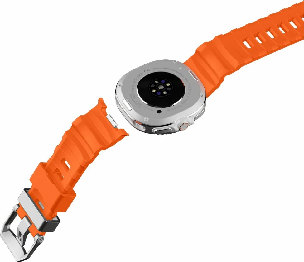 Rrip silikoni Spigen WBS2 për Samsung Galaxy Watch 8/8 Classic 40/44/46 mm, portokalli, 1 copë