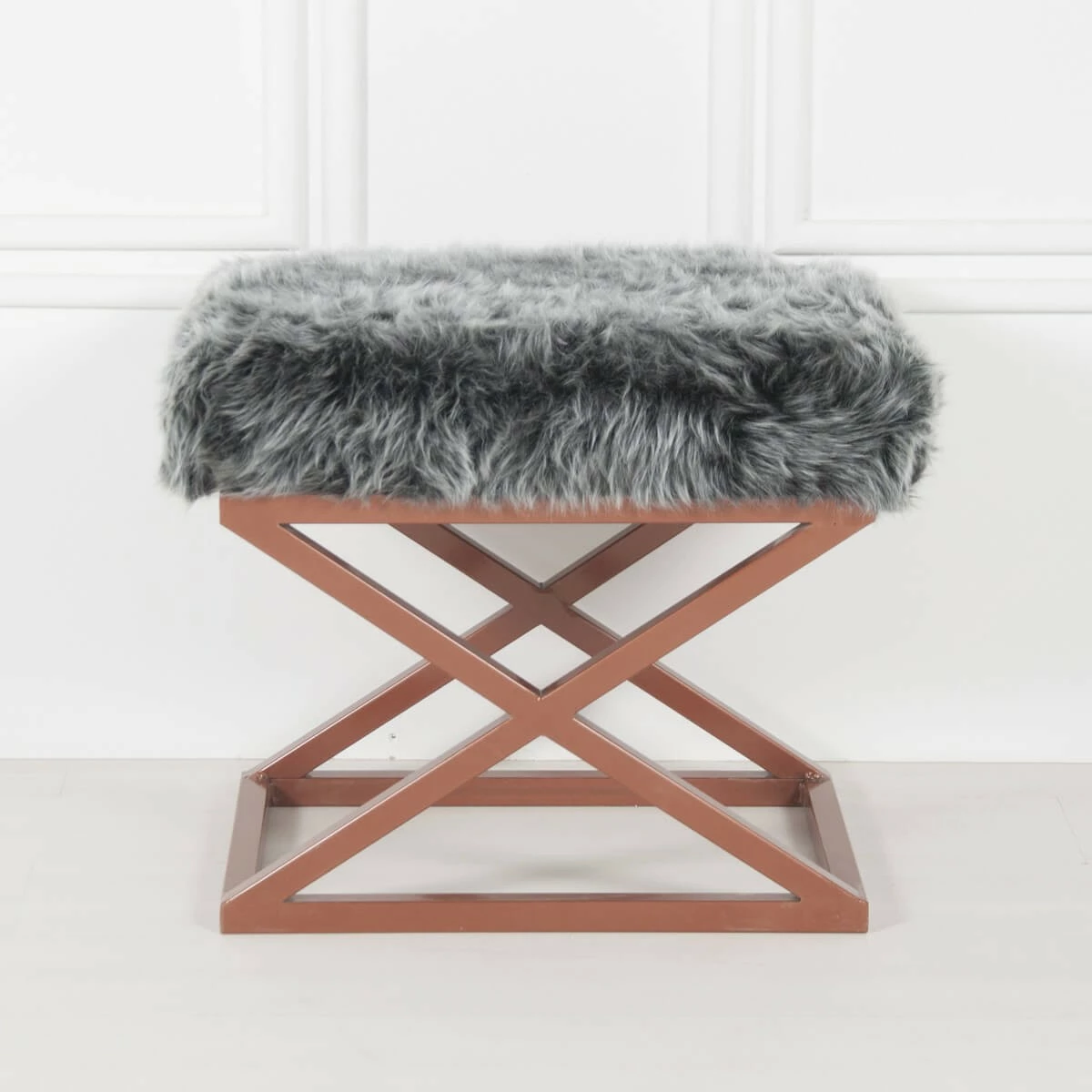 Puf Atelier del Sofa, pelush Capraz, bakër-gri