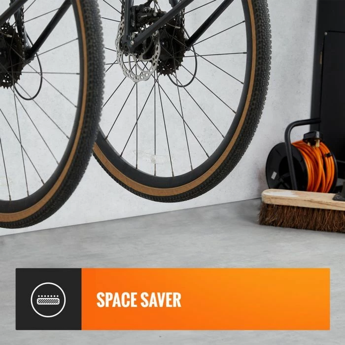 Set mbajtëse muri për biçikleta VONHAUS 3500257, për 3 biçikleta + 3 helmeta, e zezë, 9-copë