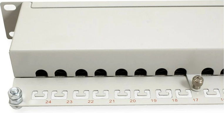 Patch panel ROLINE Cat6 24 porta, 19" 1U STP, Gri