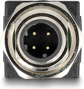 Adapter rrjeti DeLOCK M12 D-coded 4-pin (mashkull) në RJ45 (femër), Cat5e, i zi