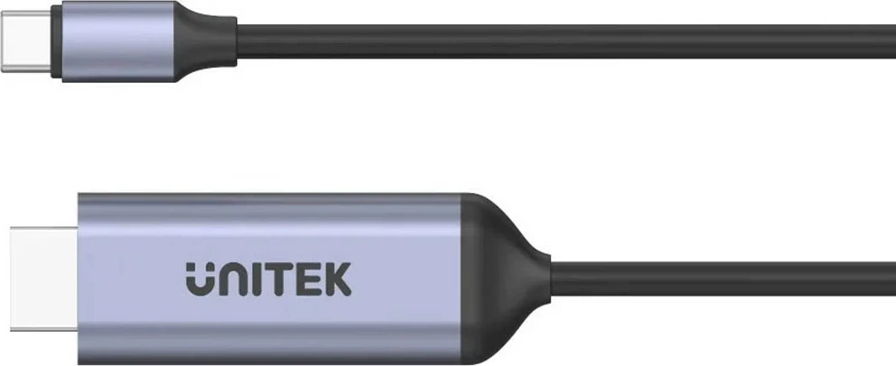 Kabëll USB-C në HDMI Unitek 8K, USB 4, HDR10+, HDCP 2.3, 1.8m, hiri