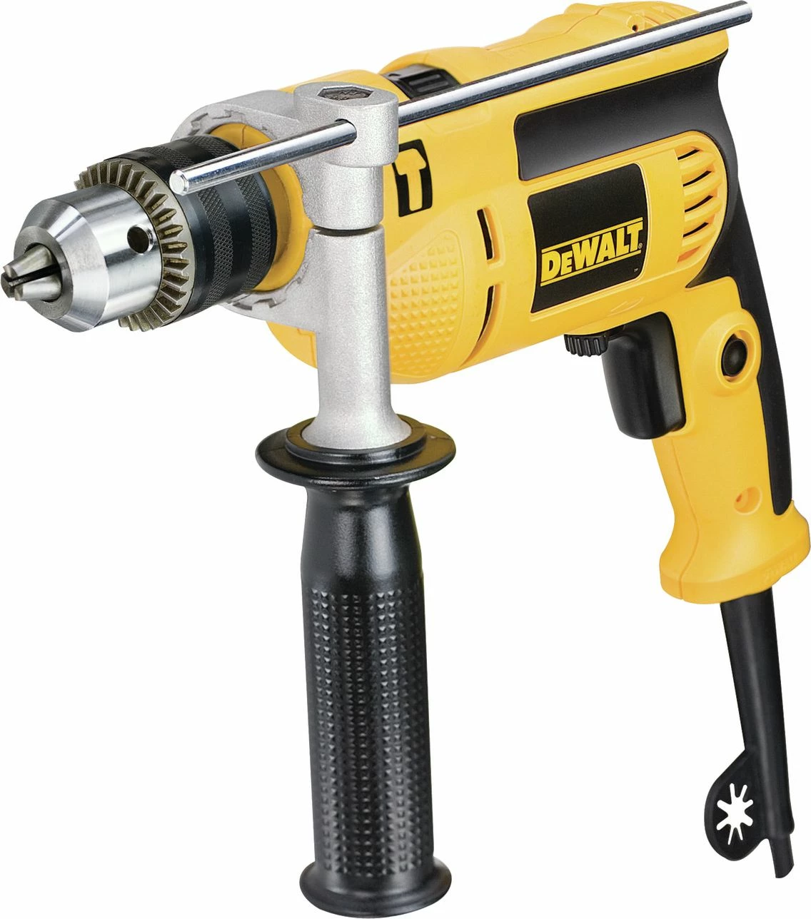 Trapan me goditje Dewalt DWD024 650W, mandrinë 13 mm, me rrymë, i verdhë/zi